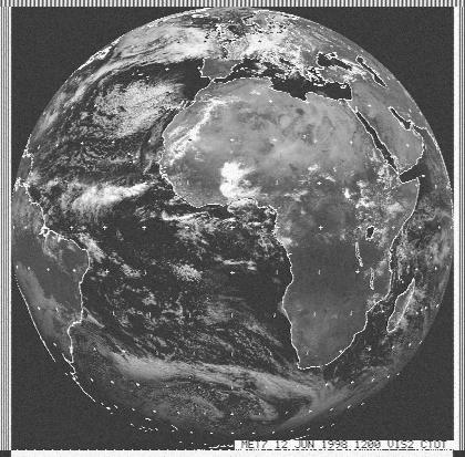 METEOSAT 7 whole-disk image of the Earth